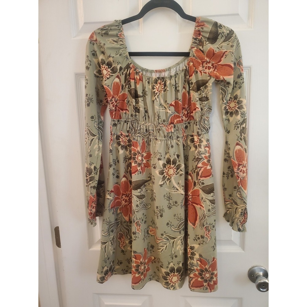 SO Goods For Life sz S Babydoll Dress Long slv gypsy boho cottagecore hippie